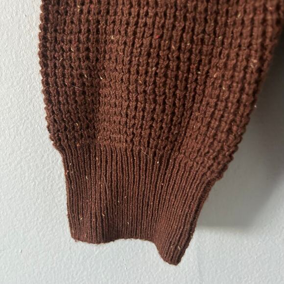 Alesbury Mens Waffle Knit Pullover Button Mock Neck Sweater M Medium NWOT - Picture 4 of 7